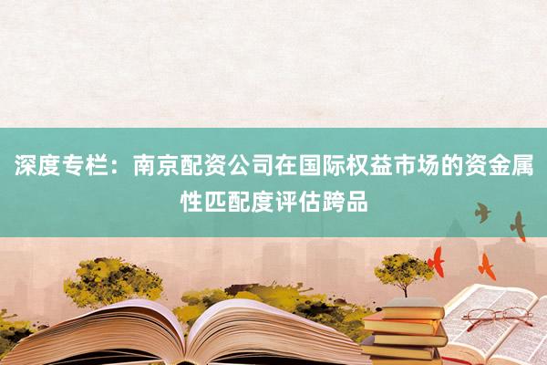 深度专栏：南京配资公司在国际权益市场的资金属性匹配度评估跨品