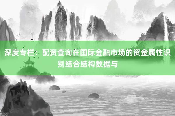 深度专栏：配资查询在国际金融市场的资金属性识别结合结构数据与