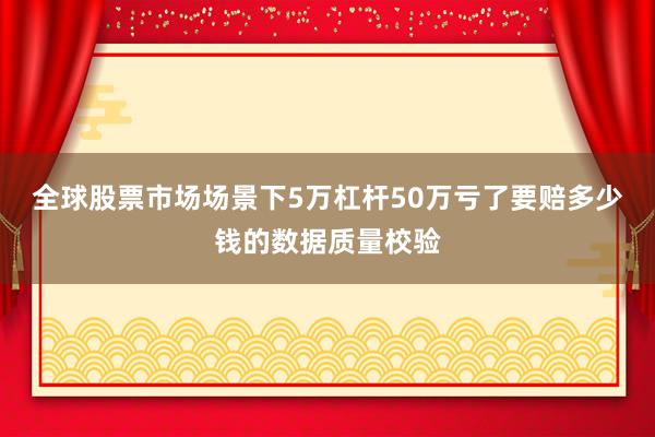 全球股票市场场景下5万杠杆50万亏了要赔多少钱的数据质量校验