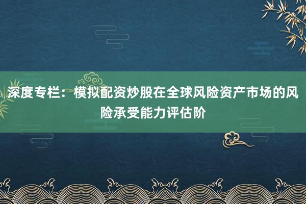 深度专栏：模拟配资炒股在全球风险资产市场的风险承受能力评估阶
