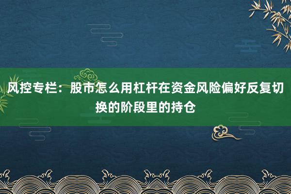 风控专栏：股市怎么用杠杆在资金风险偏好反复切换的阶段里的持仓