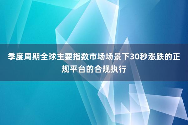 季度周期全球主要指数市场场景下30秒涨跌的正规平台的合规执行